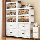 Axyaa 3-5 Tier Storage Cart - Wide Foldable Rolling Cabinet for Home Organization