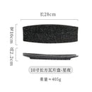 Axyaa Sushi Plate Set Ceramic Tableware BBQ Dim Sum Creative Strip Dish