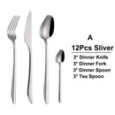 Axyaa 21-Piece Stainless Steel Cutlery Set - Mirror Finish Elegant Tableware