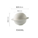 Axyaa Stone Pattern Soup Bowl with Lid | Ceramic Tableware for Molecular Cooking