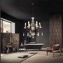 Axyaa Vintage Loft Wood Chandelier for Living Room Dining Bedroom