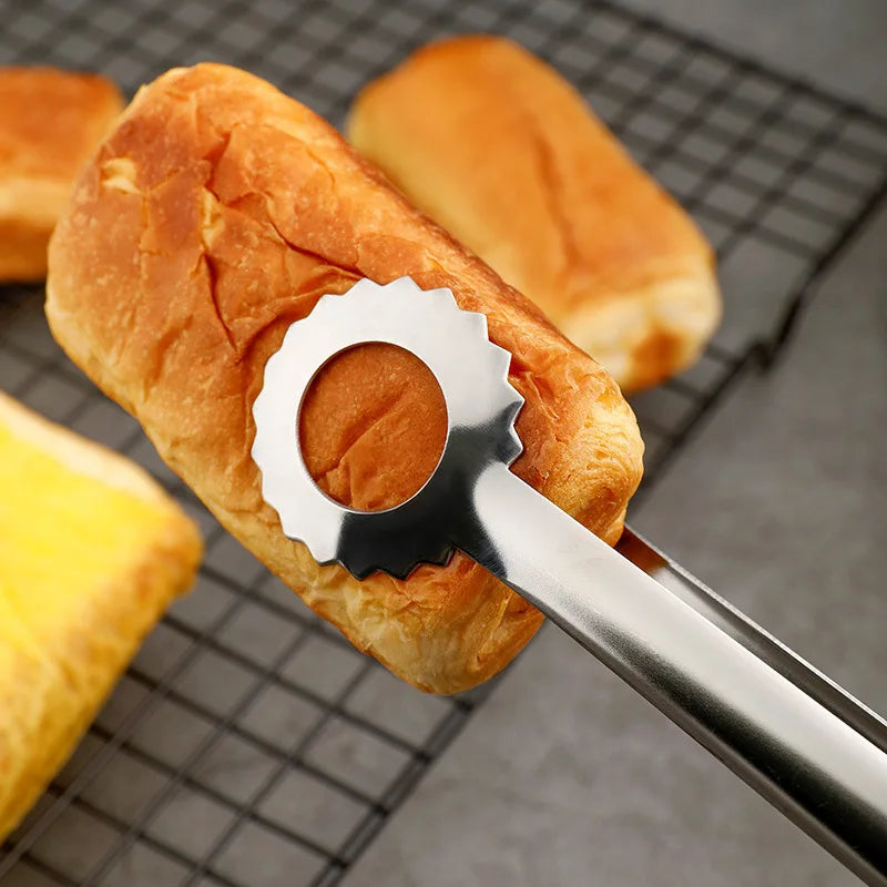 Axyaa Stainless Steel Food Tongs - Kitchen Cooking Utensil