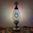 Axyaa Turkish Mosaic Table Lamp Vintage Art Deco Glass Bed Night Light