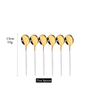 Axyaa Stainless Steel Teaspoon Set for Cake Fruit Dessert Coffee Snack
