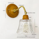 Axyaa White Glass LED Wall Sconce - French Vintage Copper Design
