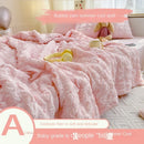 Axyaa Seersucker Quilted Summer Comforter | Machine Washable Refreshing Blanket