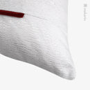Axyaa Modern Nordic White Green Stitching Leather Square Pillow Cover