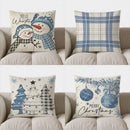 Axyaa Winter Snowmen Pillow - Cozy Decor Cushion Cover for Sofa, Bedroom, Car