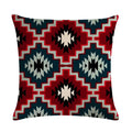Axyaa Geometric Printed Linen Cushion Cover for Home Decoration 45x45cm
