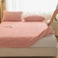 Axyaa Winter Coral Fleece Fitted Sheet - Plush Warm Bed Linen for Double Queen King Beds