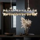 Axyaa LED Crystal Chandelier: Luxury Modern Living Room Pendant Lamp
