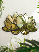 Axyaa Lotus Flower Wall Mirror: Modern Decor for Home & Office