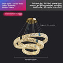 Axyaa Crystal Ring Chandelier Lighting System for Home Décor & Dining Area