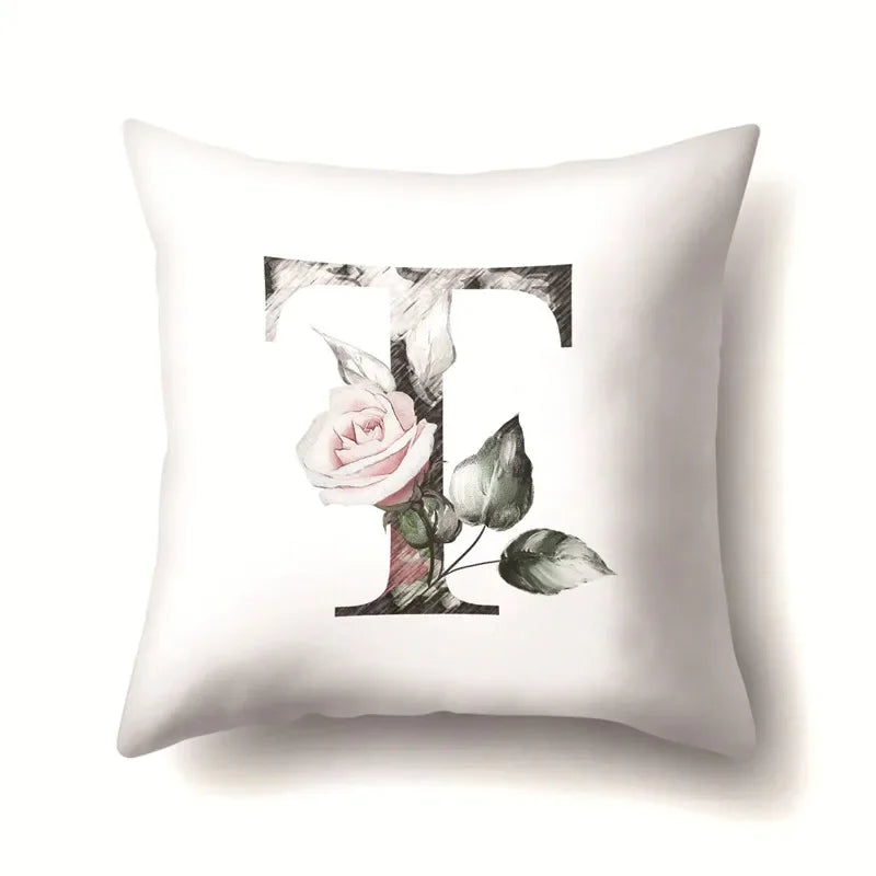 Axyaa Alphabet Cushion Cover - Kids Room Decor Throw Pillow Case