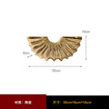 Axyaa Golden Shell Ceramic Vase Semicircle Conch Geometric Design Living Room Decoration