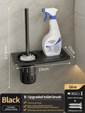 Axyaa Black Aluminum Towel Rack Holder 60CM with Hook and Tissue Holder
