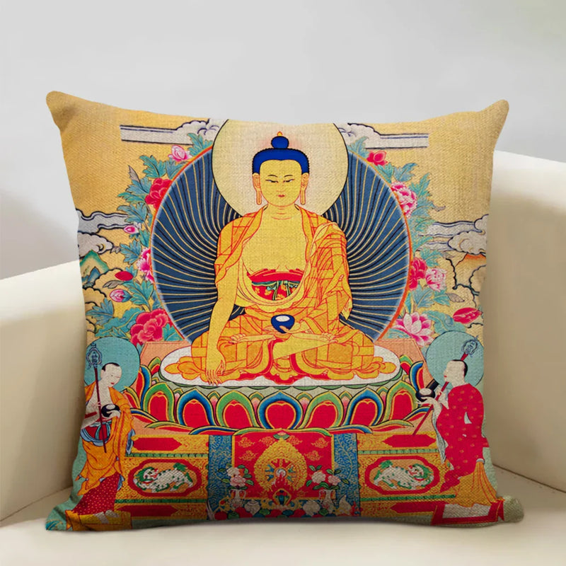 Retro Art Linen Cushion Cover 45 * 45 for Living Room Bedroom Decor with Axyaa Brand