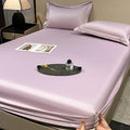 Axyaa Washed Silk Fitted Sheet Set - High-Quality Silky Bed Sheet