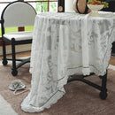 Axyaa Black Lace Rose Relief Table Cloth with Lotus Leaf Pattern