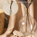 Axyaa Tall Glass Vase for Pampas Grass, Modern Floor Decor for Living Room