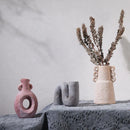 Axyaa Ceramic Crude Pottery Vase - Handcrafted Home Decor and Floral Arrangement Handicraft