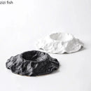 Axyaa Ceramic Stone Pattern Dessert Plate Set