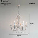 Axyaa French Metal Chandelier Crystal Lamp for Home and Store Lighting