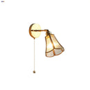 Axyaa Nordic LED Wall Sconce with Pull Chain Switch Rotation for Bedroom Dining Room