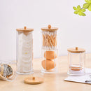 Axyaa Bamboo Lid Bathroom Organizer Set