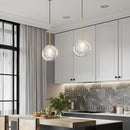Axyaa Glass Ball Pendant Light: Modern LED Ceiling Lamp for Bedroom, Kitchen, or Dining Room