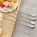 Axyaa Stainless Steel Straw Spoon Set - Reusable Metal Straw & Spoon for Smoothie Drinking