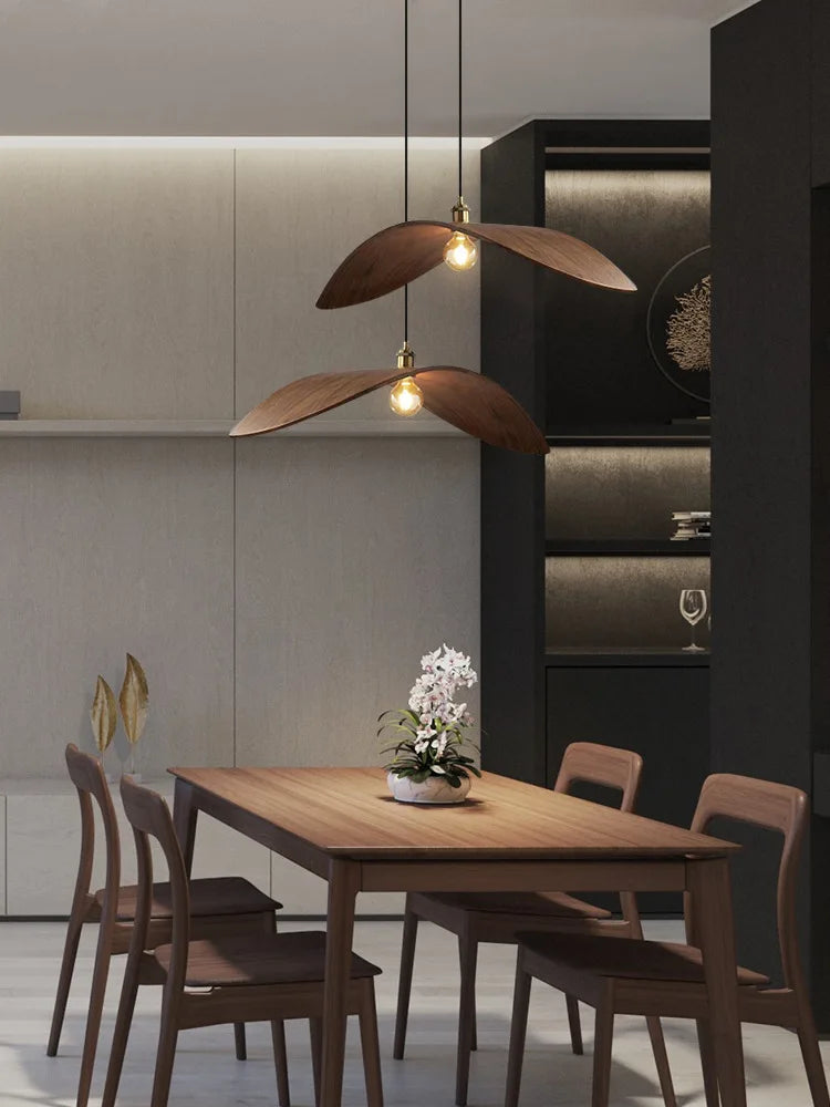 Axyaa Seagull Wood Chandelier Pendant for Restaurant Dining Room