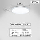 Axyaa 47CM Ultra Thin Round LED Ceiling Light for Kitchen Bedroom Living Room