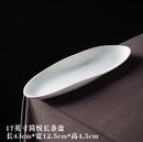 Axyaa Ceramic Flat Plate for Sushi and Cold Dishes