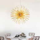 Axyaa Golden Dandelion Ball Chandelier: Nordic Modern Style for Restaurant and Bedroom