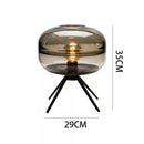 Axyaa Smoke Gray Glass Floor Lamp Modern Nordic Style Living Room Bedroom Lighting
