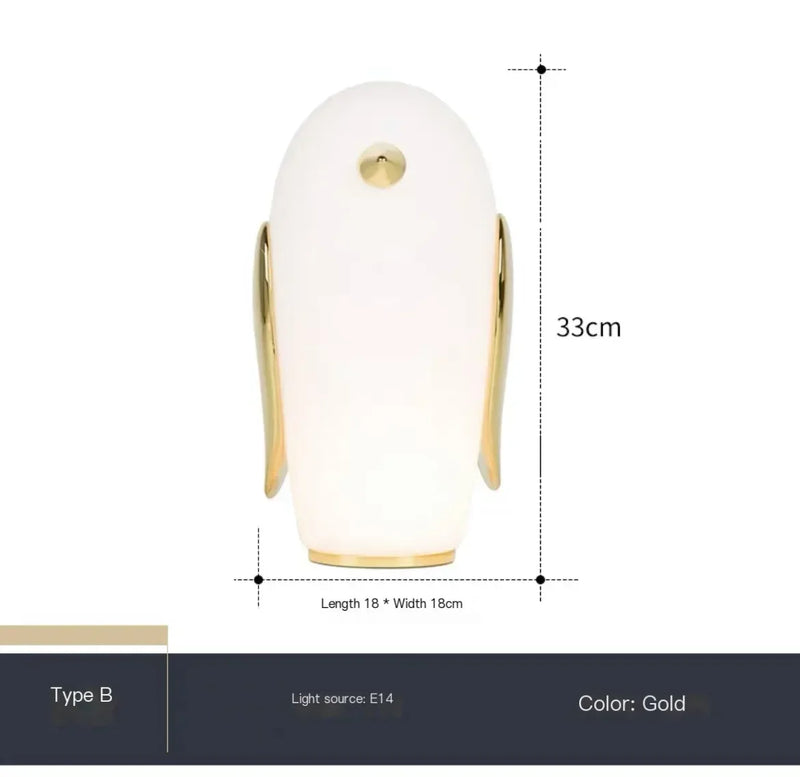 Axyaa Animal Bedside Lamp: Art Deco Table Lamp for Living Room, Bedroom, Children's Room
