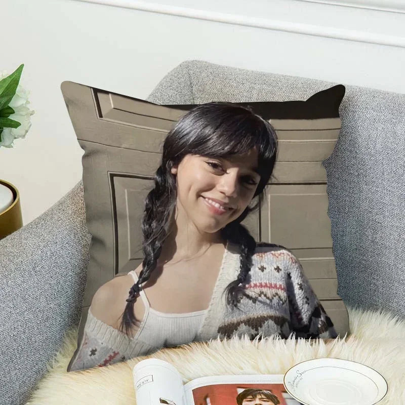 Jenna Ortega Body Pillow Cover 40x40 - Axyaa Decorative Cushion Case