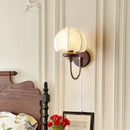 Axyaa Vintage Chandelier Bedroom Living Room Light Solid Wood Fabric Lampshade