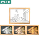 Axyaa LED Art Picture Table Light with Wood Frame Wall Decor Lamp