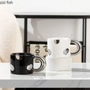 Axya Electroplated Ceramic Coffee Mug with Large Handle for Home and Office