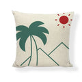 Axyaa Floral Linen Pillowcase 45*45cm for Home & Office Decor