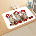 Axyaa Christmas Cat Dog Print Animal Door Mats Non-Slip Floor Home Decoration