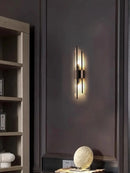Axyaa Gold/Black Stainless Steel Crystal Wall Sconce for Home Décor