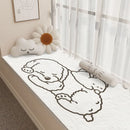 Axyaa Cartoon Printed Short Plush Carpet, Anti-Slip Strip Shape Rug for Bedroom