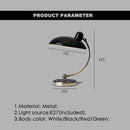 Axyaa Modern Green Desk Lamp for Bedroom Nightstand - E27 Bud Study Reading Light