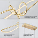 Axyaa Modern Gold LED Chandeliers for Indoor Lighting in Restaurants, Kitchens, and Bars