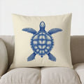 Axyaa Blue Starfish Pattern Throw Pillow Cover