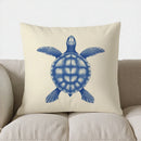 Axyaa Blue Starfish Pattern Throw Pillow Cover