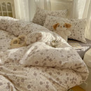 Axyaa Class A Knitted Cotton Printing Four-Piece Bed Set
